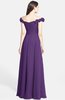 ColsBM Carolina Dark Purple Gorgeous Fit-n-Flare Off-the-Shoulder Sleeveless Zip up Chiffon Bridesmaid Dresses