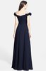 ColsBM Carolina Dark Sapphire Gorgeous Fit-n-Flare Off-the-Shoulder Sleeveless Zip up Chiffon Bridesmaid Dresses