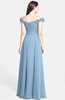 ColsBM Carolina Dusty Blue Gorgeous Fit-n-Flare Off-the-Shoulder Sleeveless Zip up Chiffon Bridesmaid Dresses