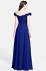 ColsBM Carolina Electric Blue Gorgeous Fit-n-Flare Off-the-Shoulder Sleeveless Zip up Chiffon Bridesmaid Dresses