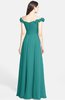 ColsBM Carolina Emerald Green Gorgeous Fit-n-Flare Off-the-Shoulder Sleeveless Zip up Chiffon Bridesmaid Dresses