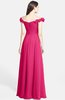 ColsBM Carolina Fuschia Gorgeous Fit-n-Flare Off-the-Shoulder Sleeveless Zip up Chiffon Bridesmaid Dresses