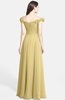 ColsBM Carolina Gold Gorgeous Fit-n-Flare Off-the-Shoulder Sleeveless Zip up Chiffon Bridesmaid Dresses