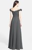 ColsBM Carolina Grey Gorgeous Fit-n-Flare Off-the-Shoulder Sleeveless Zip up Chiffon Bridesmaid Dresses