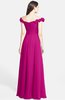 ColsBM Carolina Hot Pink Gorgeous Fit-n-Flare Off-the-Shoulder Sleeveless Zip up Chiffon Bridesmaid Dresses