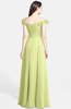 ColsBM Carolina Lime Green Gorgeous Fit-n-Flare Off-the-Shoulder Sleeveless Zip up Chiffon Bridesmaid Dresses