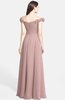 ColsBM Carolina Nectar Pink Gorgeous Fit-n-Flare Off-the-Shoulder Sleeveless Zip up Chiffon Bridesmaid Dresses