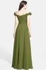 ColsBM Carolina Olive Green Gorgeous Fit-n-Flare Off-the-Shoulder Sleeveless Zip up Chiffon Bridesmaid Dresses