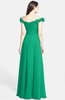 ColsBM Carolina Pepper Green Gorgeous Fit-n-Flare Off-the-Shoulder Sleeveless Zip up Chiffon Bridesmaid Dresses