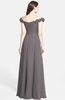 ColsBM Carolina Ridge Grey Gorgeous Fit-n-Flare Off-the-Shoulder Sleeveless Zip up Chiffon Bridesmaid Dresses