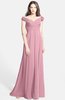 ColsBM Carolina Rosebloom Gorgeous Fit-n-Flare Off-the-Shoulder Sleeveless Zip up Chiffon Bridesmaid Dresses