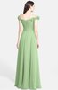 ColsBM Carolina Sage Green Gorgeous Fit-n-Flare Off-the-Shoulder Sleeveless Zip up Chiffon Bridesmaid Dresses