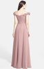ColsBM Carolina Silver Pink Gorgeous Fit-n-Flare Off-the-Shoulder Sleeveless Zip up Chiffon Bridesmaid Dresses
