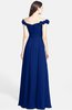 ColsBM Carolina Sodalite Blue Gorgeous Fit-n-Flare Off-the-Shoulder Sleeveless Zip up Chiffon Bridesmaid Dresses