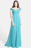 ColsBM Carolina Turquoise Gorgeous Fit-n-Flare Off-the-Shoulder Sleeveless Zip up Chiffon Bridesmaid Dresses