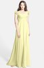 ColsBM Carolina Wax Yellow Gorgeous Fit-n-Flare Off-the-Shoulder Sleeveless Zip up Chiffon Bridesmaid Dresses