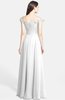 ColsBM Carolina White Gorgeous Fit-n-Flare Off-the-Shoulder Sleeveless Zip up Chiffon Bridesmaid Dresses