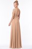 ColsBM Reyna Almost Apricot Mature Sleeveless Chiffon Floor Length Ruching Bridesmaid Dresses