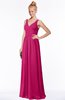 ColsBM Reyna Beetroot Purple Mature Sleeveless Chiffon Floor Length Ruching Bridesmaid Dresses