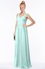 ColsBM Reyna Blue Glass Mature Sleeveless Chiffon Floor Length Ruching Bridesmaid Dresses