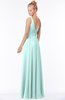 ColsBM Reyna Blue Glass Mature Sleeveless Chiffon Floor Length Ruching Bridesmaid Dresses