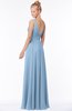 ColsBM Reyna Dusty Blue Mature Sleeveless Chiffon Floor Length Ruching Bridesmaid Dresses