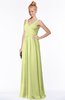 ColsBM Reyna Lime Green Mature Sleeveless Chiffon Floor Length Ruching Bridesmaid Dresses