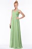 ColsBM Reyna Sage Green Mature Sleeveless Chiffon Floor Length Ruching Bridesmaid Dresses