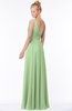 ColsBM Reyna Sage Green Mature Sleeveless Chiffon Floor Length Ruching Bridesmaid Dresses