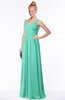 ColsBM Reyna Seafoam Green Mature Sleeveless Chiffon Floor Length Ruching Bridesmaid Dresses