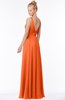 ColsBM Reyna Tangerine Mature Sleeveless Chiffon Floor Length Ruching Bridesmaid Dresses