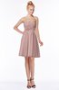 ColsBM Bridget Blush Pink Casual Sleeveless Zip up Chiffon Mini Bridesmaid Dresses
