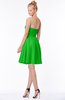 ColsBM Bridget Classic Green Casual Sleeveless Zip up Chiffon Mini Bridesmaid Dresses