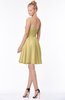 ColsBM Bridget Gold Casual Sleeveless Zip up Chiffon Mini Bridesmaid Dresses