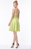 ColsBM Bridget Lime Green Casual Sleeveless Zip up Chiffon Mini Bridesmaid Dresses