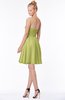 ColsBM Bridget Linden Green Casual Sleeveless Zip up Chiffon Mini Bridesmaid Dresses
