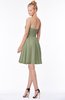ColsBM Bridget Moss Green Casual Sleeveless Zip up Chiffon Mini Bridesmaid Dresses