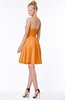 ColsBM Bridget Orange Casual Sleeveless Zip up Chiffon Mini Bridesmaid Dresses