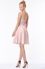 ColsBM Bridget Pastel Pink Casual Sleeveless Zip up Chiffon Mini Bridesmaid Dresses