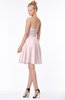 ColsBM Bridget Petal Pink Casual Sleeveless Zip up Chiffon Mini Bridesmaid Dresses