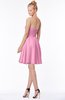 ColsBM Bridget Pink Casual Sleeveless Zip up Chiffon Mini Bridesmaid Dresses