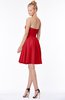 ColsBM Bridget Red Casual Sleeveless Zip up Chiffon Mini Bridesmaid Dresses