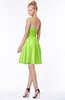 ColsBM Bridget Sharp Green Casual Sleeveless Zip up Chiffon Mini Bridesmaid Dresses