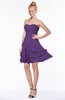 ColsBM Karsyn Dark Purple Classic A-line Sweetheart Sleeveless Chiffon Knee Length Bridesmaid Dresses