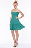 ColsBM Karsyn Emerald Green Classic A-line Sweetheart Sleeveless Chiffon Knee Length Bridesmaid Dresses