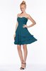 ColsBM Karsyn Moroccan Blue Classic A-line Sweetheart Sleeveless Chiffon Knee Length Bridesmaid Dresses