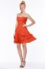 ColsBM Karsyn Tangerine Tango Classic A-line Sweetheart Sleeveless Chiffon Knee Length Bridesmaid Dresses