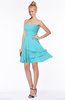 ColsBM Karsyn Turquoise Classic A-line Sweetheart Sleeveless Chiffon Knee Length Bridesmaid Dresses
