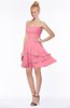 ColsBM Karsyn Watermelon Classic A-line Sweetheart Sleeveless Chiffon Knee Length Bridesmaid Dresses