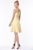 ColsBM Kennedi Cornhusk Romantic Fit-n-Flare One Shoulder Zip up Chiffon Knee Length Bridesmaid Dresses